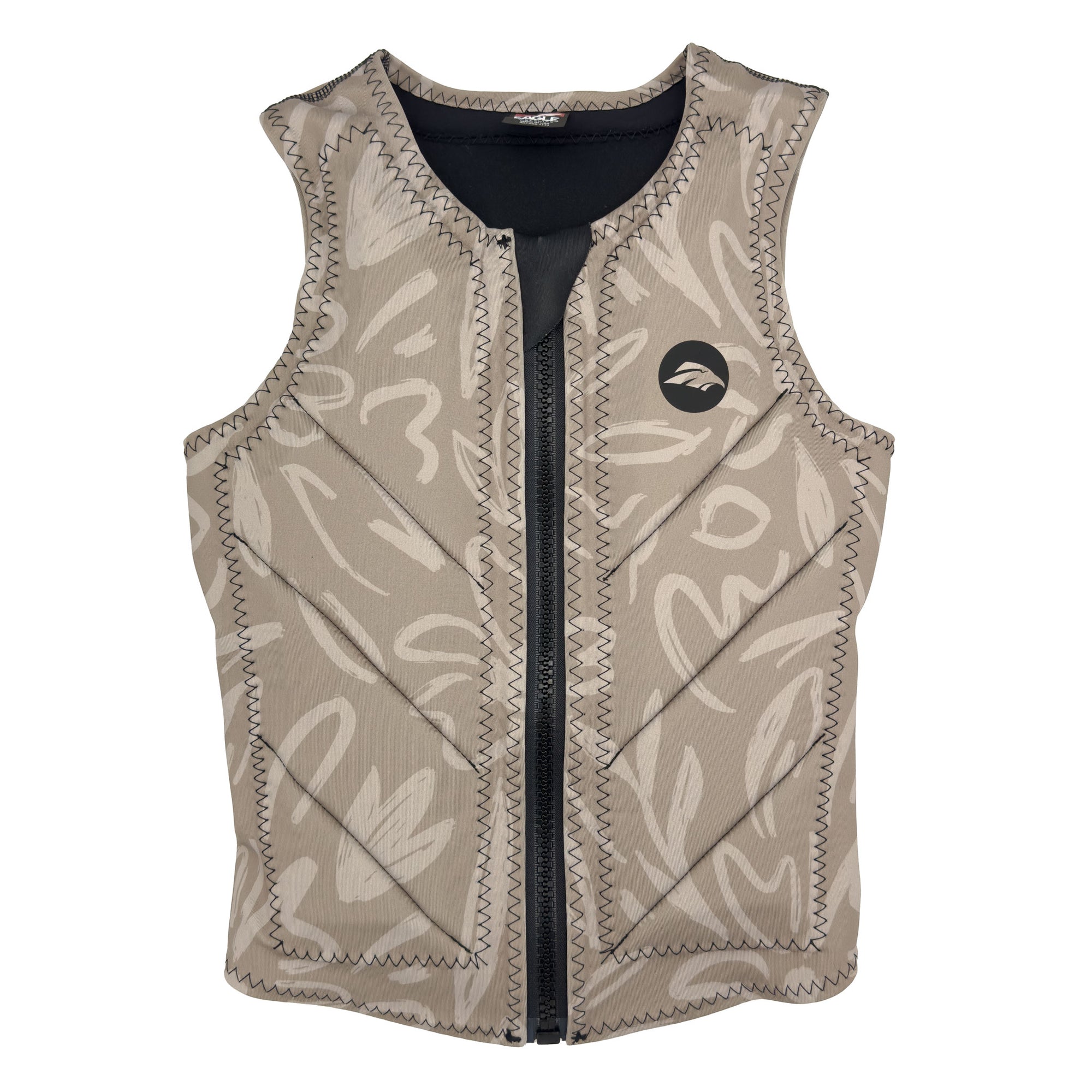 Eagle Womens Comp Impact Water Ski and Wakeboard and Surf Vest Front - Tan