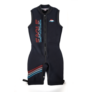 Eagle All Black Red/White/Blue Mens Barefoot Wetsuit